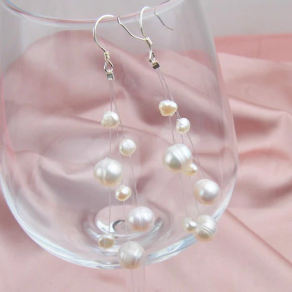 925SS Freshwater Pearl Earrings - Picture 2 of 3